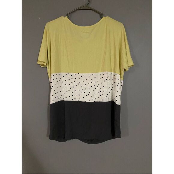 Maurice’s 24/7 Colorblock Knot Front Detail Short Sleeve Alexander Shirt M - Picture 7 of 8